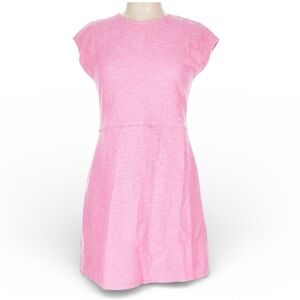 ZARA Pink Shift Dress Size L Crew Neck Short Sleeve Casual